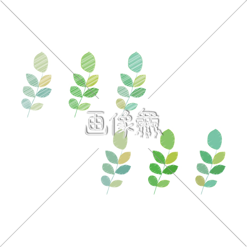 色鉛筆風葉っぱのイラスト 画像衆
