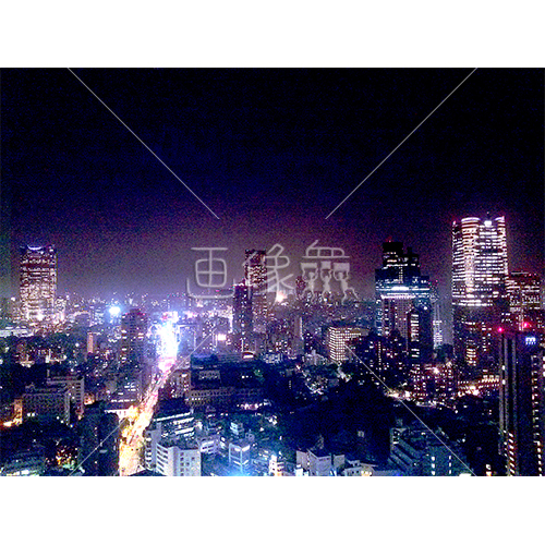 都会のビル群の夜景写真 画像衆