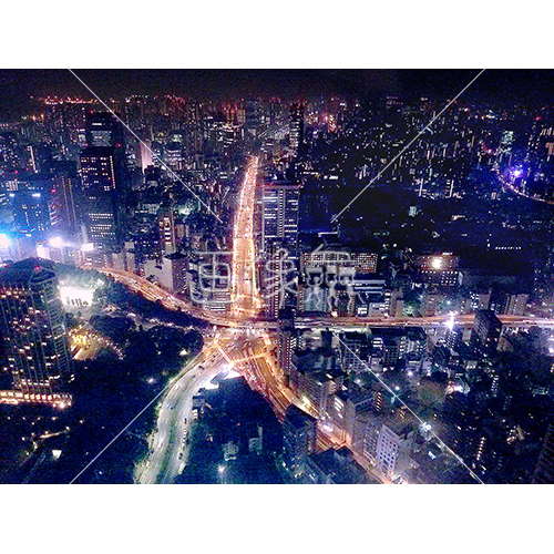 上空から見た都会の夜景写真 画像衆