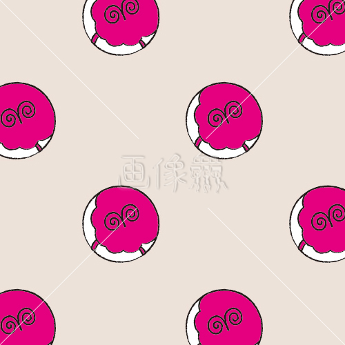 干支の羊イラストタイル 2 模様 画像衆