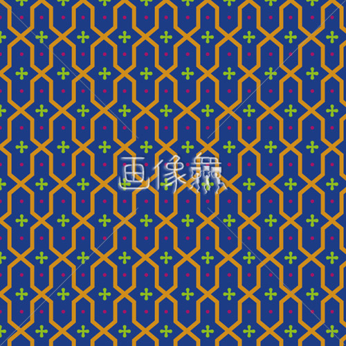 青地のアラベスク調のパターンタイル模様 ｜ 画像衆