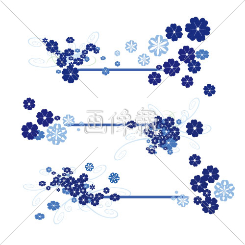 青い花の 4 イラスト 画像衆