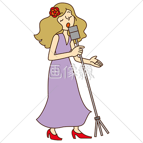 女性歌手のイラスト 画像衆 女性歌手のイラスト 画像衆