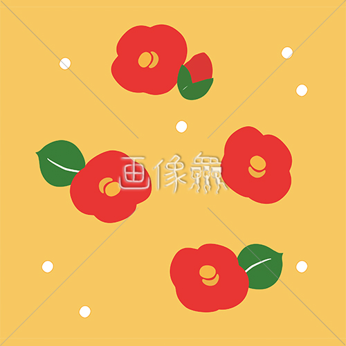 椿の花柄シームレス模様素材 画像衆