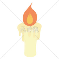 溶けてるロウソクのイラスト素材