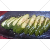 キレイに並んだきゅうりのお漬物の写真素材