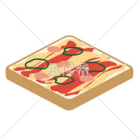 ピザトーストのイラスト素材