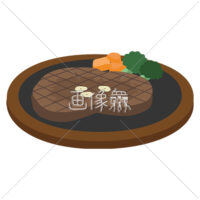 ステーキプレートのイラスト素材