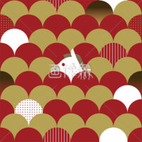 干支のシームレス模様素材(7)